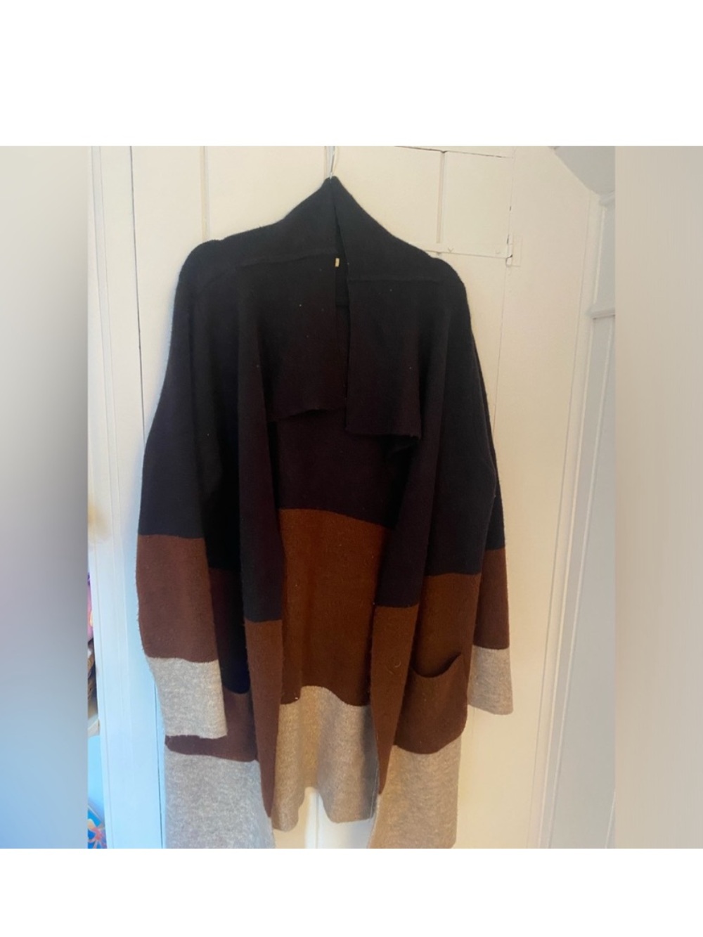 Max Studio Black Knit Open Cardigan